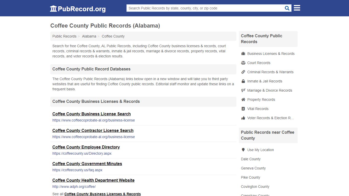 Free Coffee County Public Records (Alabama Public Records)