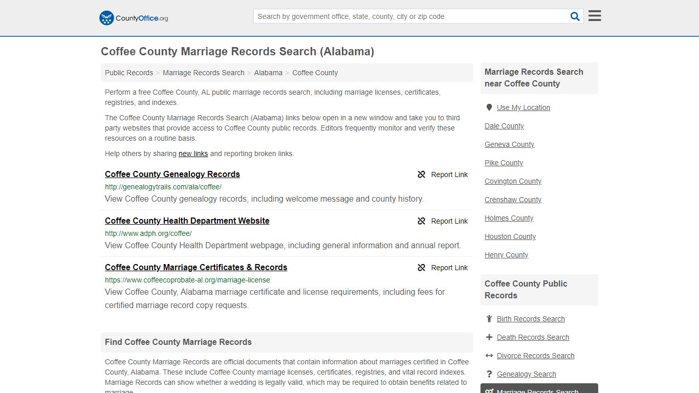 Marriage Records Search - Coffee County, AL (Marriage ...